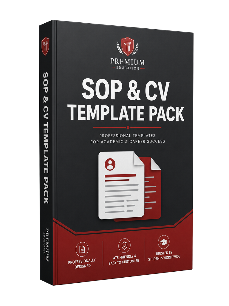 SOP and CV Template Pack ebook cover